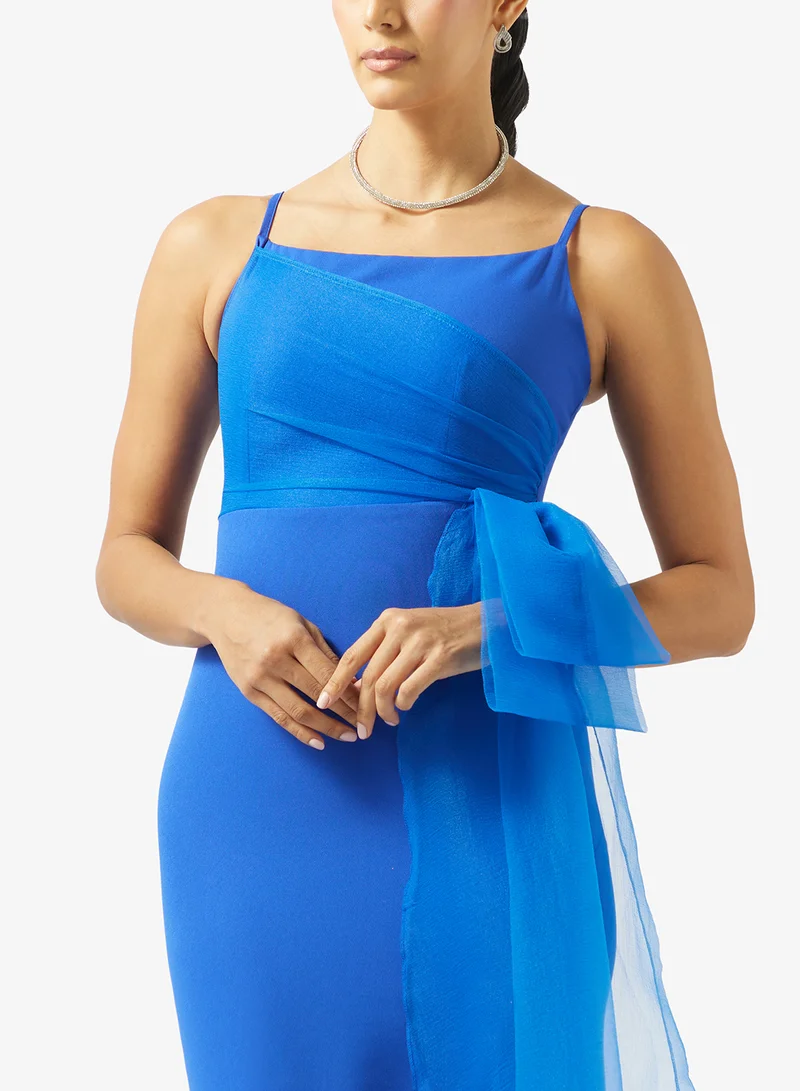 Ella Limited Edition  Draped Evening Dress With Slit for Women | Best Price UAE